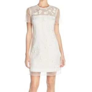 TED Baker Findon Ivory Embellished Floral Dress